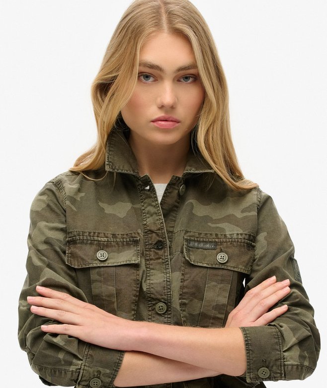 Embroidered Military Field Jacket