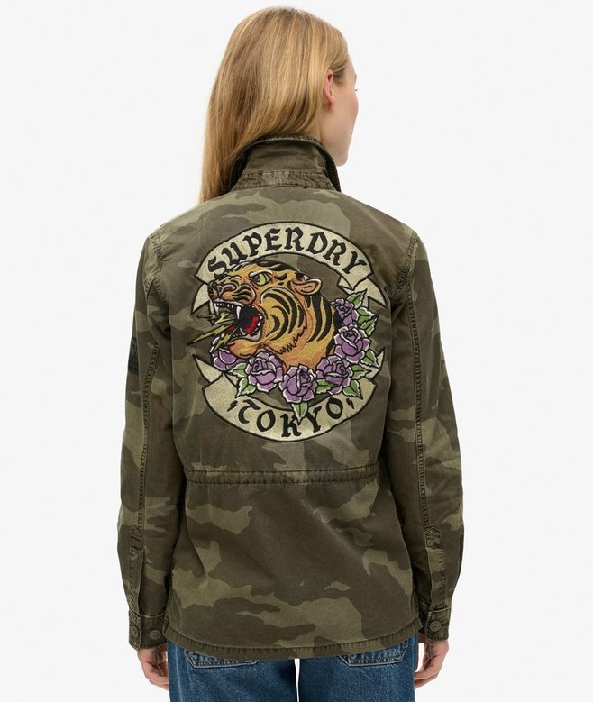 superdry Chaqueta militar bordada