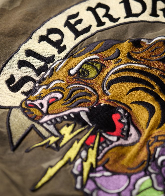 Embroidered Military Field Jacket