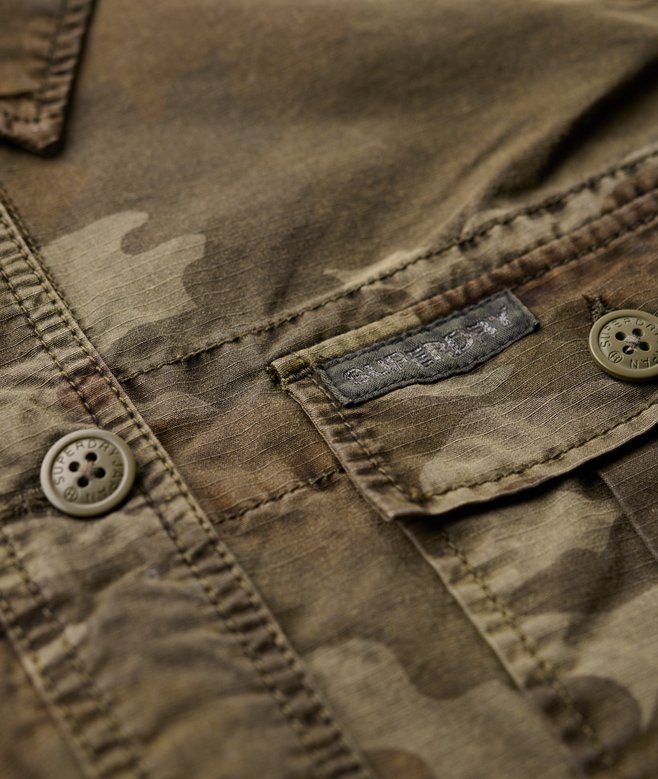 Embroidered Military Field Jacket
