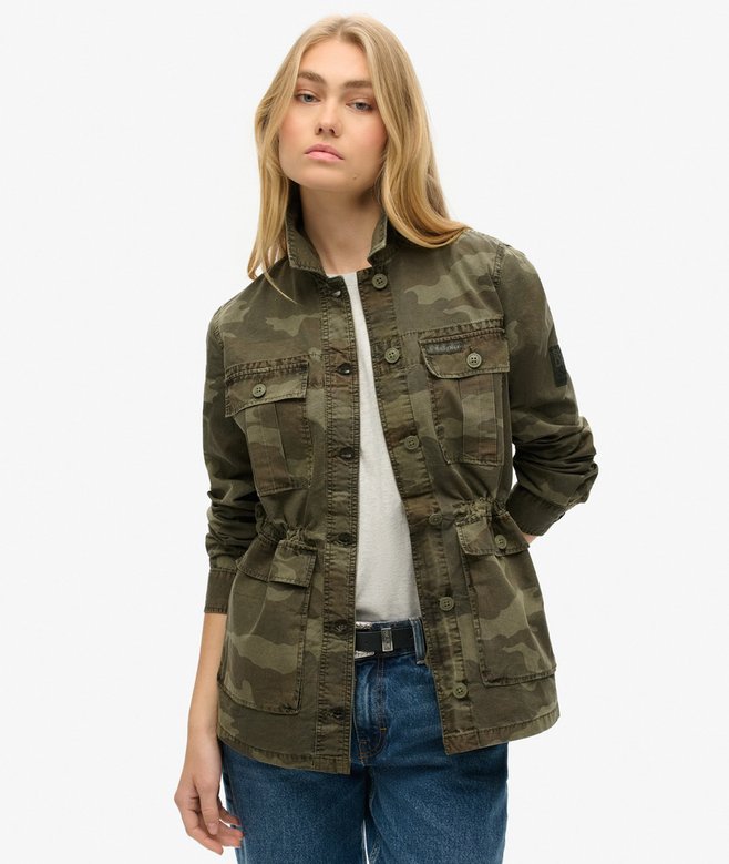 Embroidered Military Field Jacket