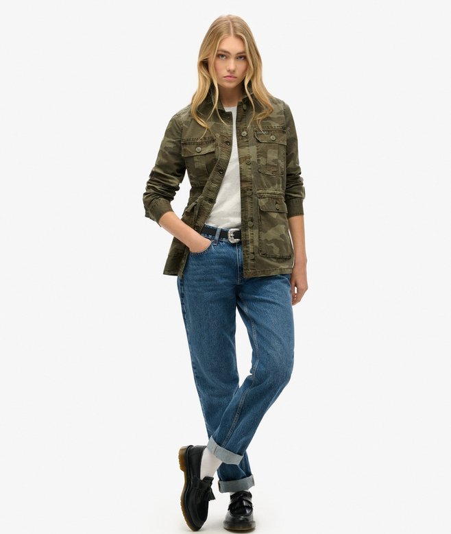 Embroidered Military Field Jacket