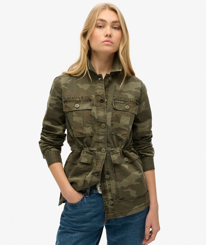 Embroidered Military Field Jacket