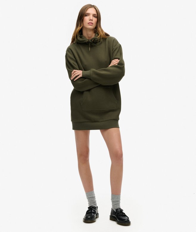 Tattoo Rhinestone Hoodie Dress