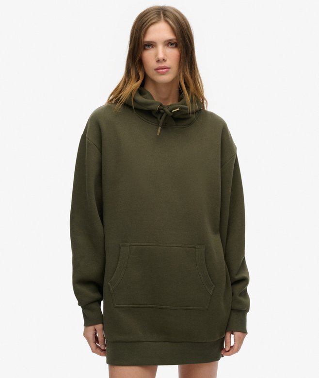 Tattoo Rhinestone Hoodie Dress