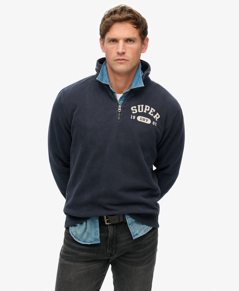 men's athletic half zip pullover