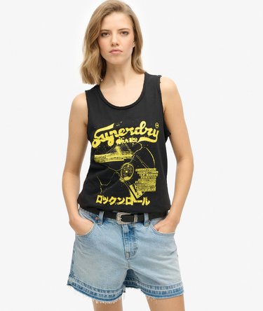 Trägerhemd mit Rundhalsausschnitt und Punk-Poster Image 1