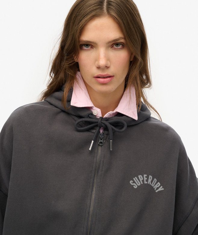 Athletic Essentials Oversized Zip Hoodie
