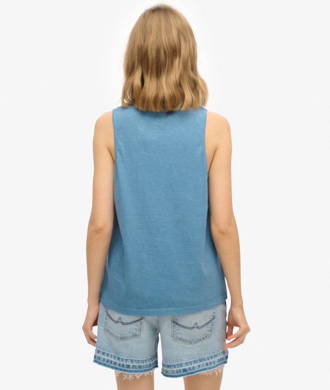 Essential Logo Garment Dye Vest Top