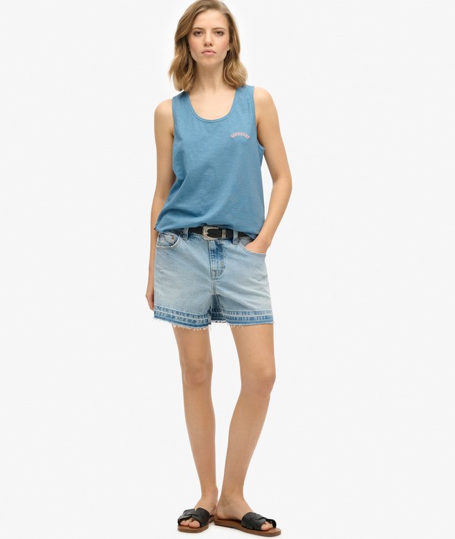 Essential Logo Garment Dye Vest Top