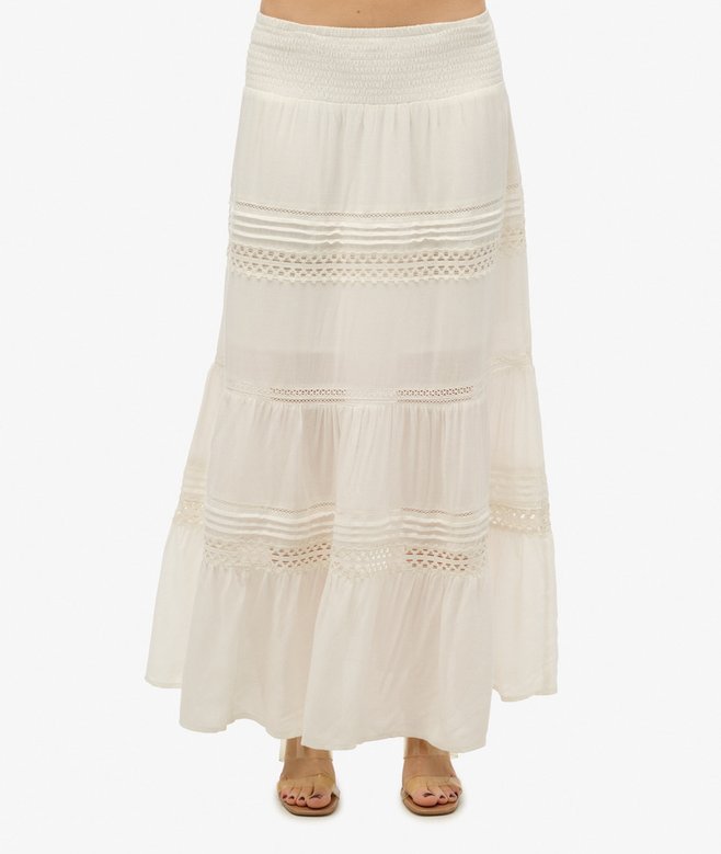 Ibiza Lace Mix Maxi Skirt