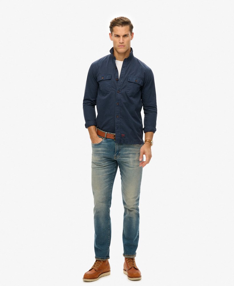 HANSTRONG GEAR Chemise Militaire à Manches Longues Avec Fermeture éclair Pour Homme - Style Tactique Robuste