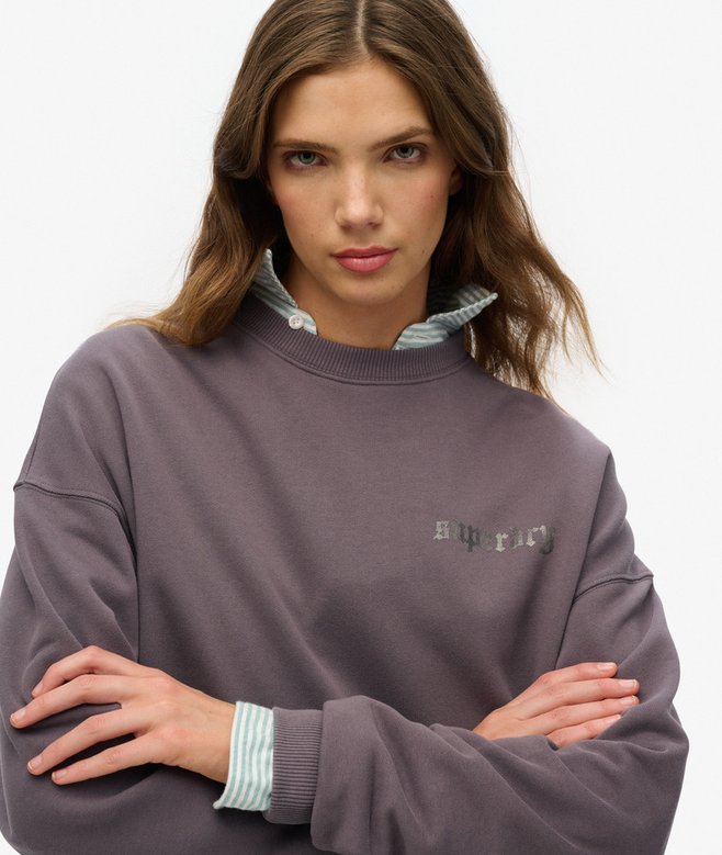 Old School Tattoo Oversized Crew Sweatshirt