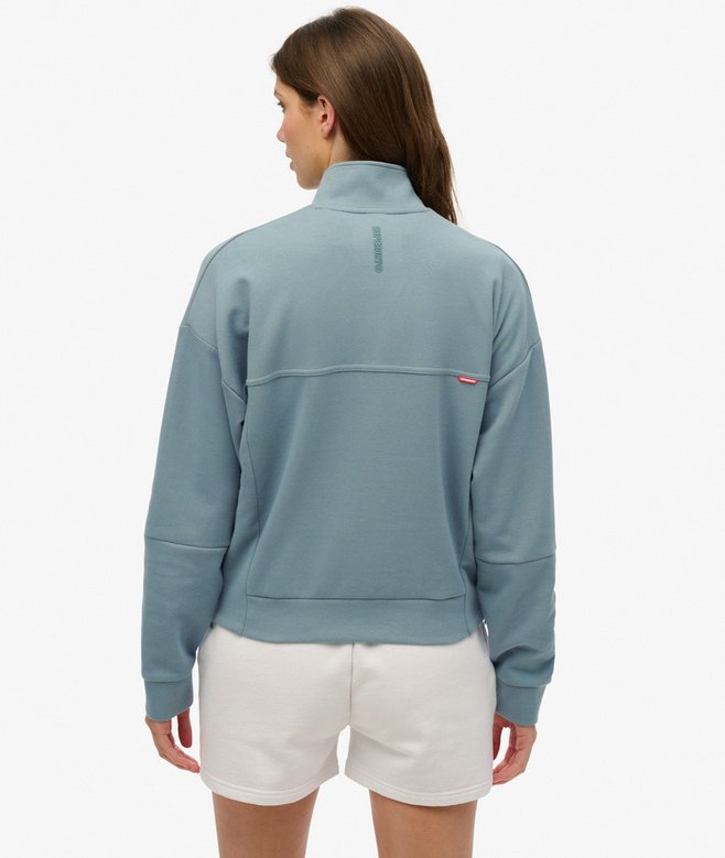 Active Tech Logo Relaxed Half Zip Sweatshirt