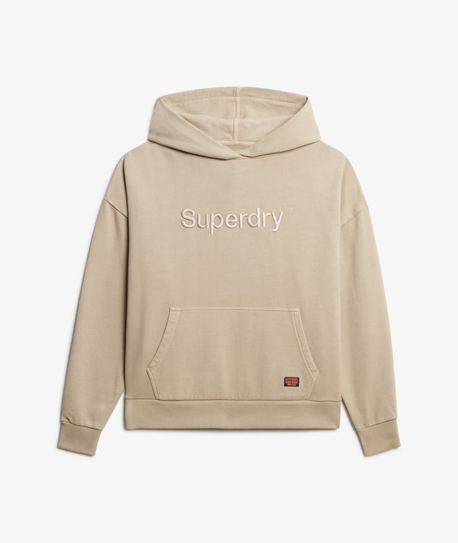 Embroidered Core Logo Relaxed Hoodie