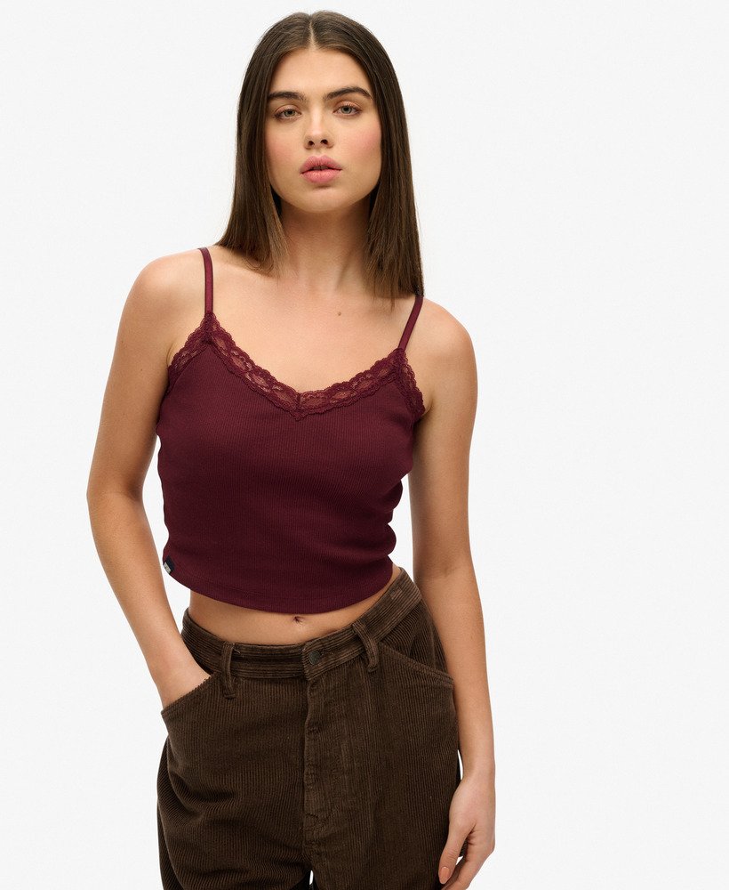 Haut Court (cropped) Superdry Pour Femme - Taille S - Imprimé à Carreaux - Occasion Très Bon état