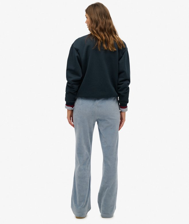 Velour Wide Leg Joggers