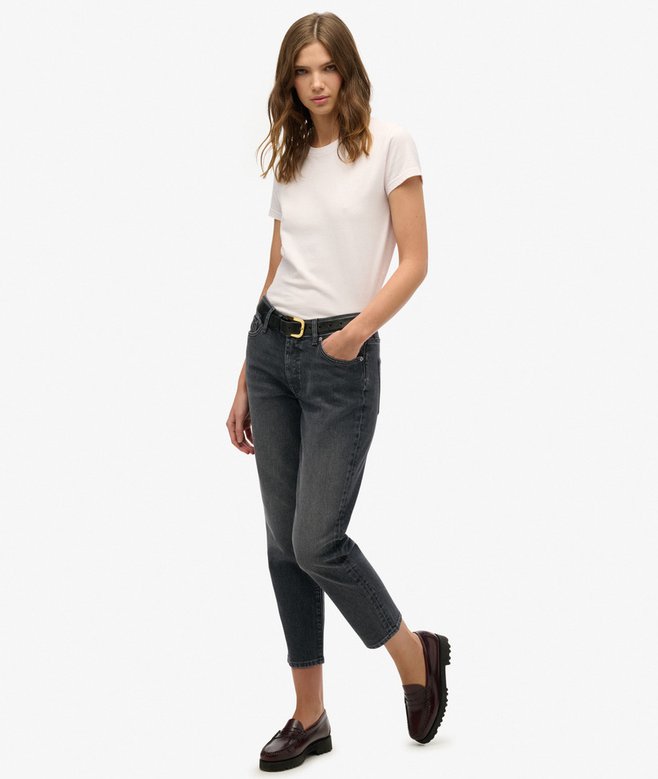 Organic Cotton Mid Rise Slim Jeans