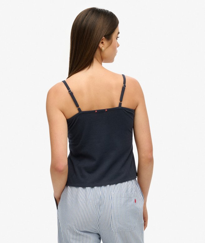 Lace Button Through Cami Top