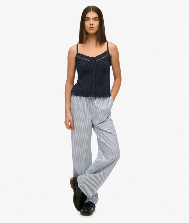 Lace Button Through Cami Top