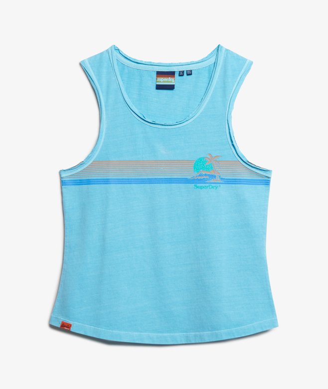 Outdoor Stripe Scoop Neck Tank Top
