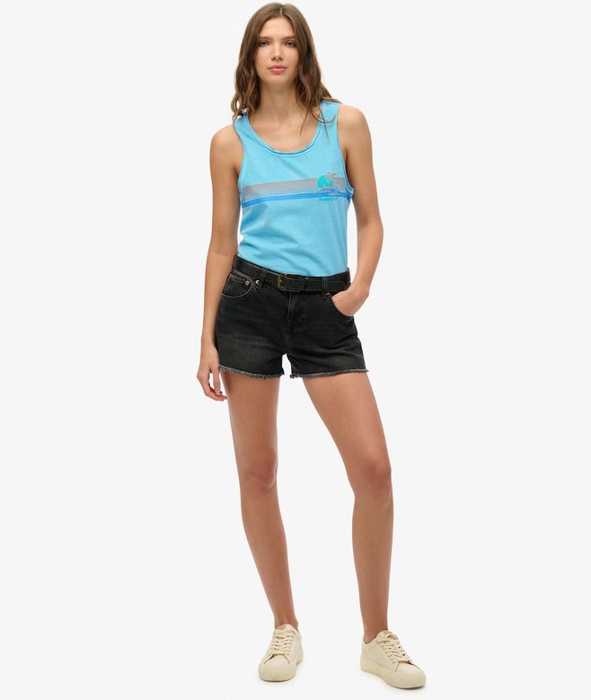 Outdoor Stripe Scoop Neck Tank Top