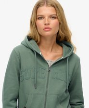 Athletic Essentials Tonal Cropped Zip Hoodie