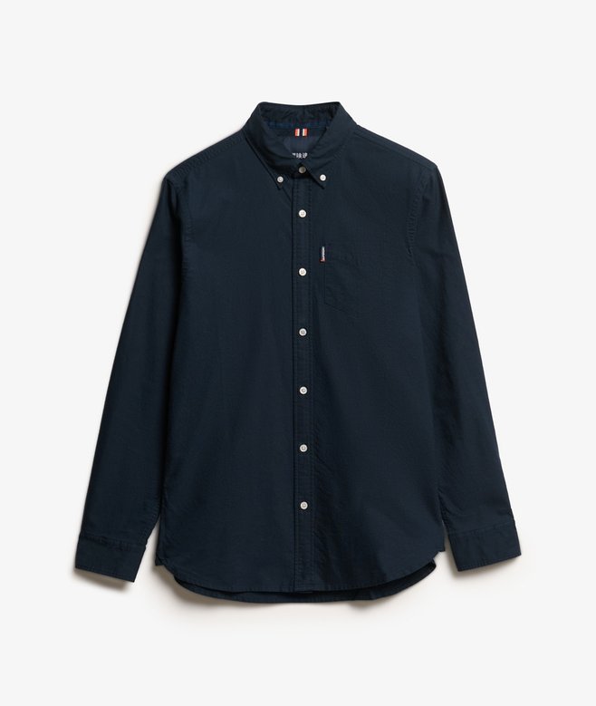 Superdry Oxford S/S Shirt Tricot Homme - Chemise Oxford Manches Courtes Coupe Classique