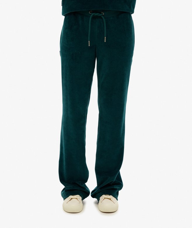 Velour Wide Leg Joggers