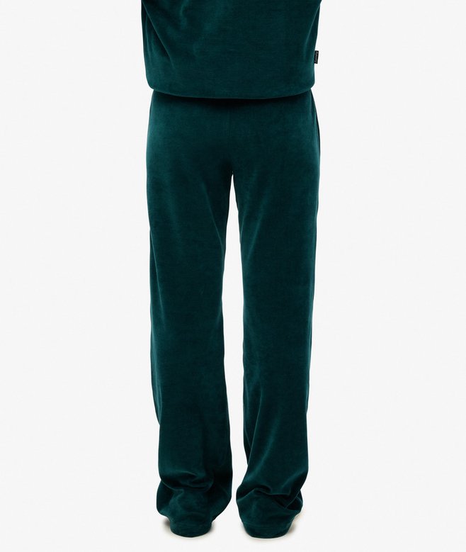 Velour Wide Leg Joggers