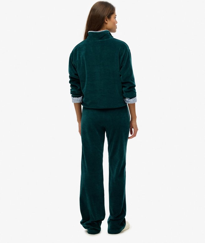 Velour Wide Leg Joggers