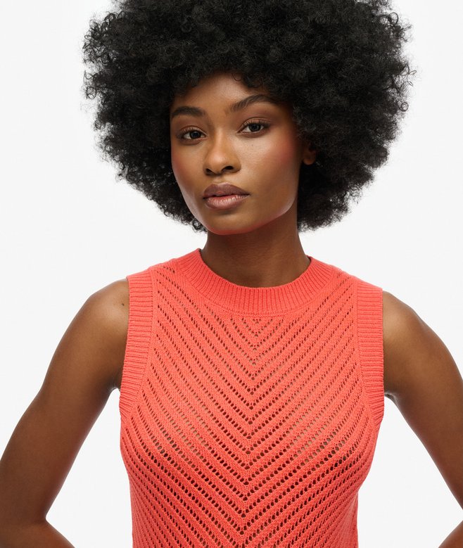 Chevron Crochet Mini Dress