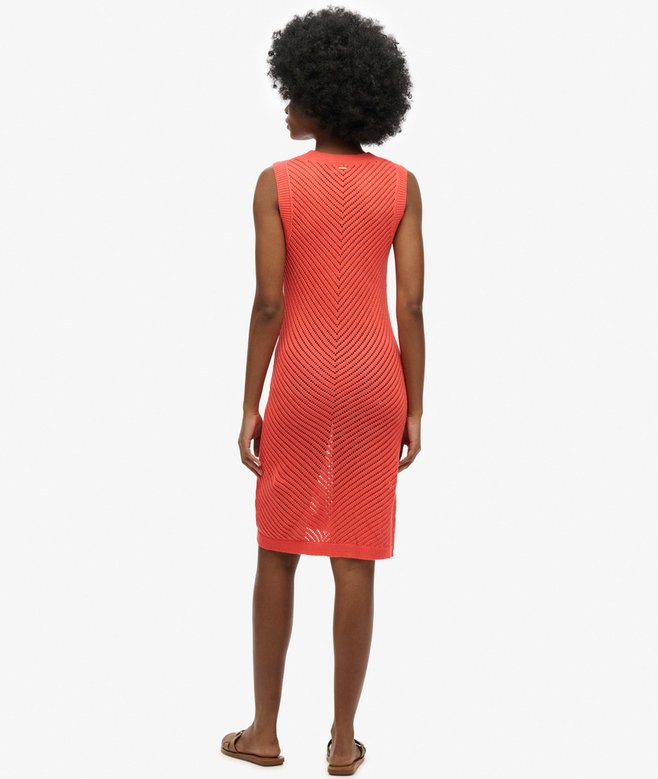 Chevron Crochet Mini Dress