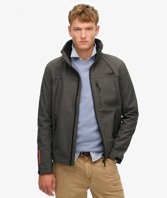 Melierte Trekker Ripstop-Jacke