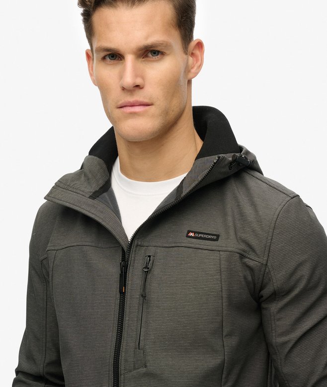 Hooded Marl Ripstop Trekker Jacket