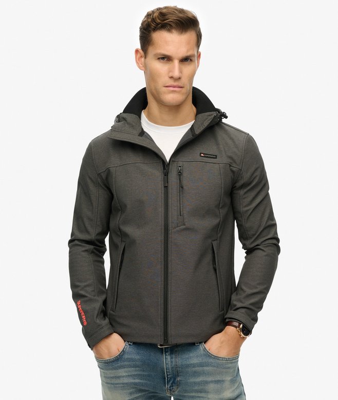 Hooded Marl Ripstop Trekker Jacket