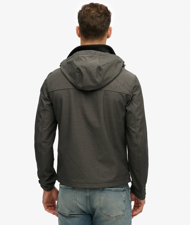 Hooded Marl Ripstop Trekker Jacket