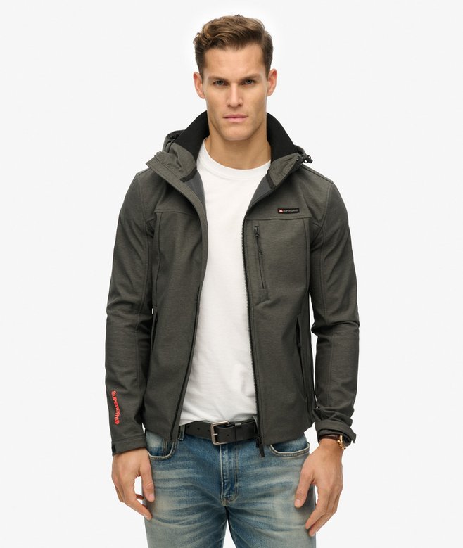 Hooded Marl Ripstop Trekker Jacket