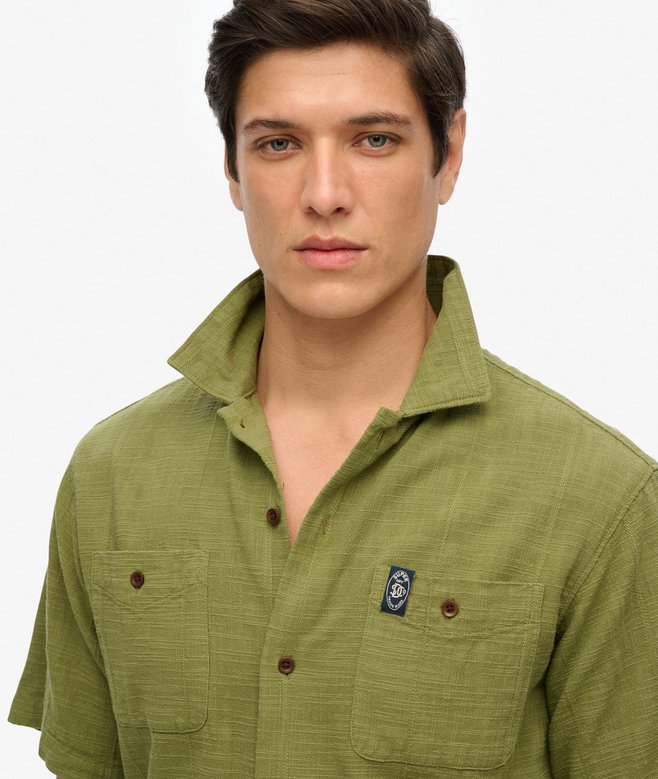 The Merchant Store - Short Sleeve Textured Shirt