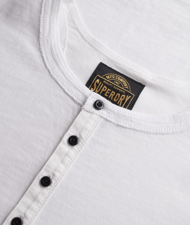 Slub Short Sleeve Jersey Henley Top
