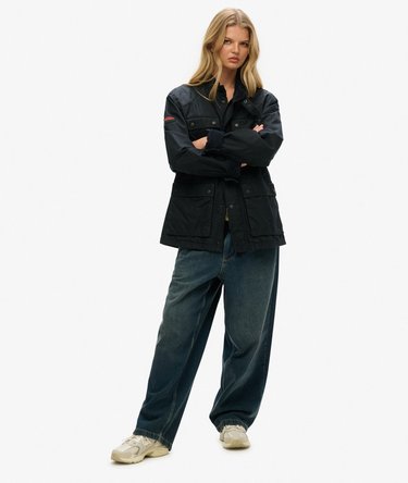 The Merchant Store - Oversized Wax Jacket Image 2