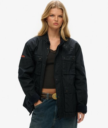 The Merchant Store - Oversized Wax Jacket Image 1