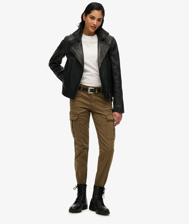 Mid Rise Slim Cargo Pants