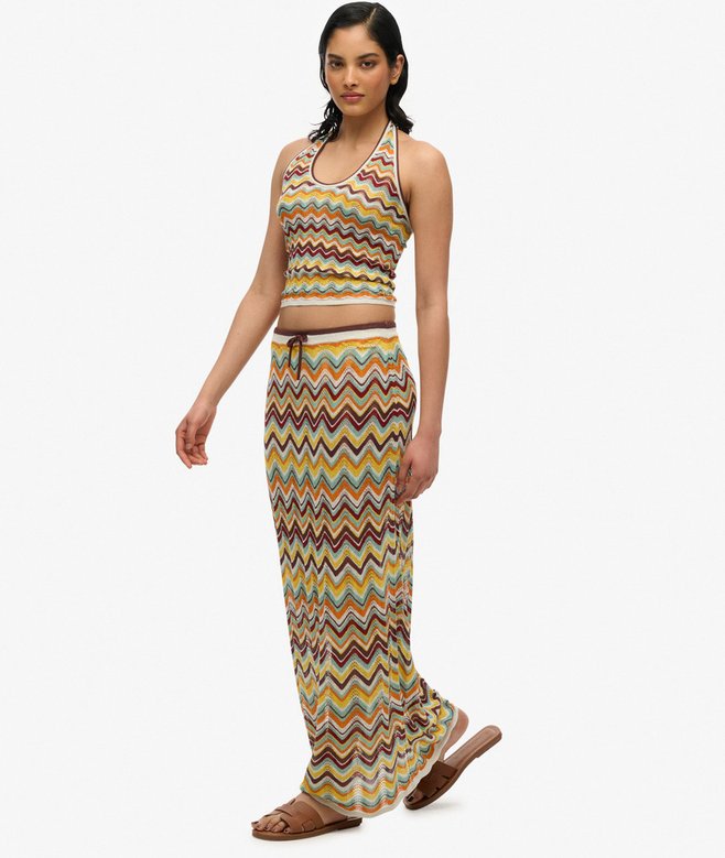 Zigzag Knit Column Maxi Skirt More Colours Available Price £27.49 Price reduced from £54.99 to You Save 50%