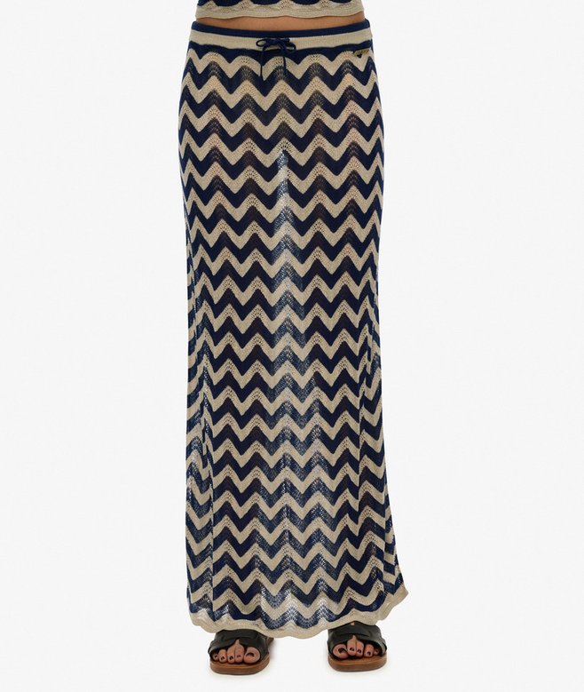 Zigzag Knit Column Maxi Skirt More Colours Available Price £27.49 Price reduced from £54.99 to You Save 50%