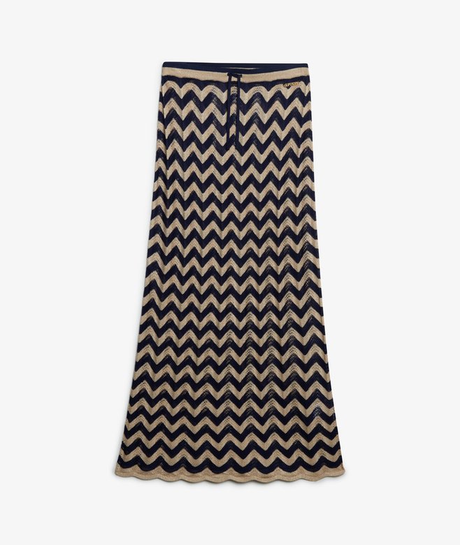 Zigzag Knit Column Maxi Skirt More Colours Available Price £27.49 Price reduced from £54.99 to You Save 50%
