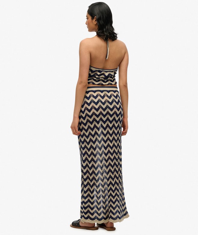 Zigzag Knit Column Maxi Skirt More Colours Available Price £27.49 Price reduced from £54.99 to You Save 50%
