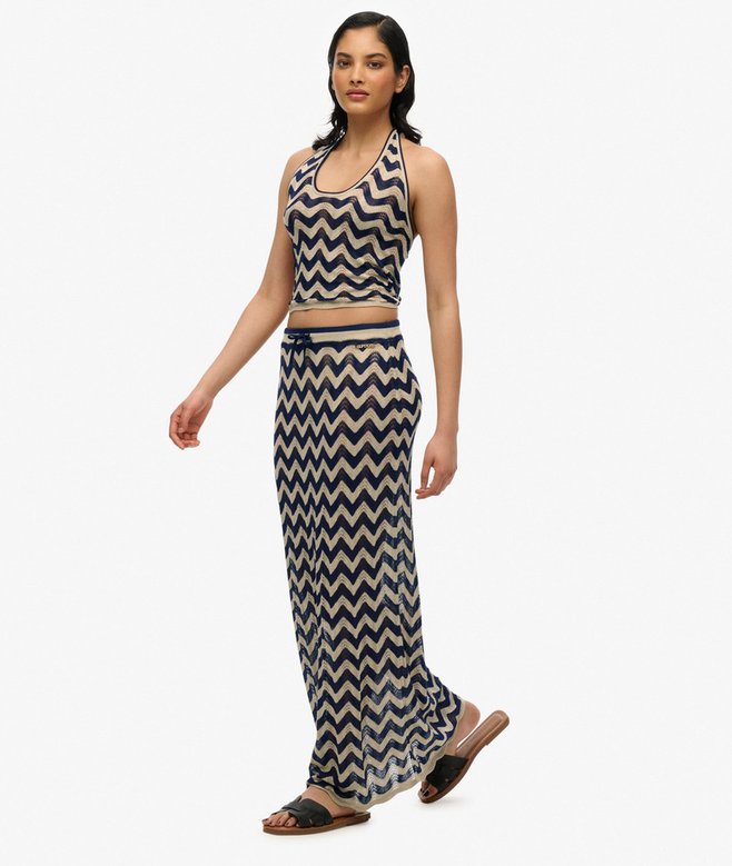 Zigzag Knit Column Maxi Skirt More Colours Available Price £27.49 Price reduced from £54.99 to You Save 50%