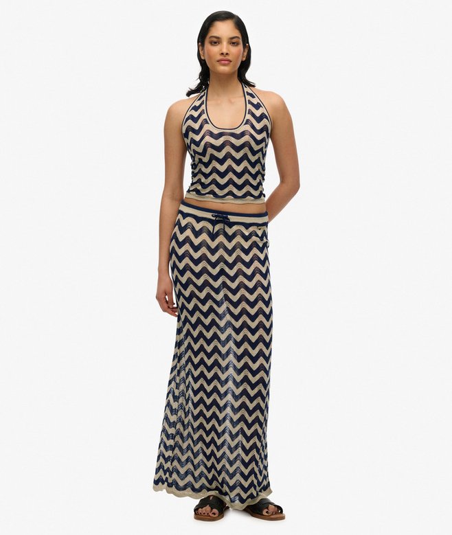 Zigzag Knit Column Maxi Skirt More Colours Available Price £27.49 Price reduced from £54.99 to You Save 50%