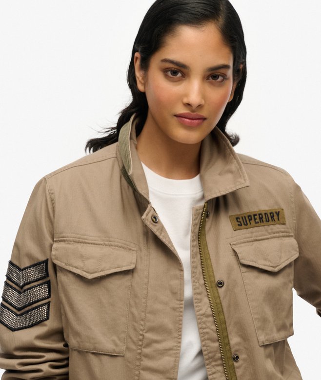 Embellished M65 Military Jacket